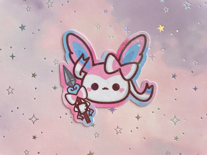 Eveelution Kawaii  Sticker Holo | Elemental Foxes Holo sticker