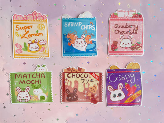 Bunny Asian Candy Sticker | Snack Sticker | Candy Set