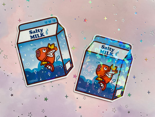 Fish Monster Salty Milk Sticker