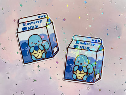 Turtle Monster Blueberry Milk Sticker