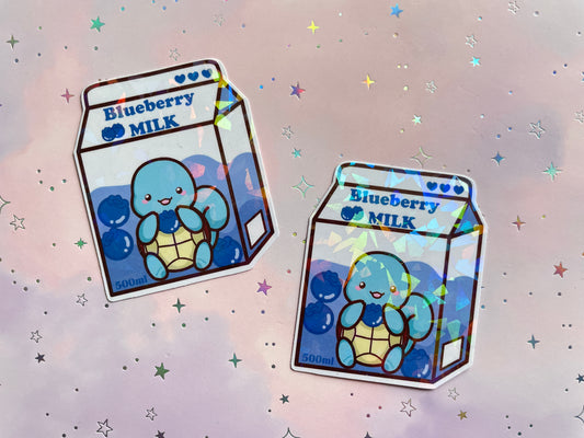 Turtle Monster Blueberry Milk Sticker