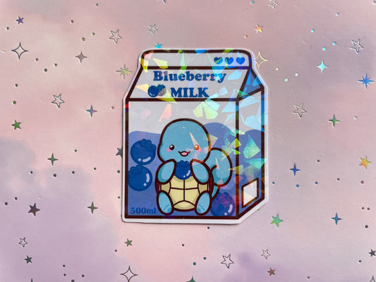 Turtle Monster Blueberry Milk Sticker