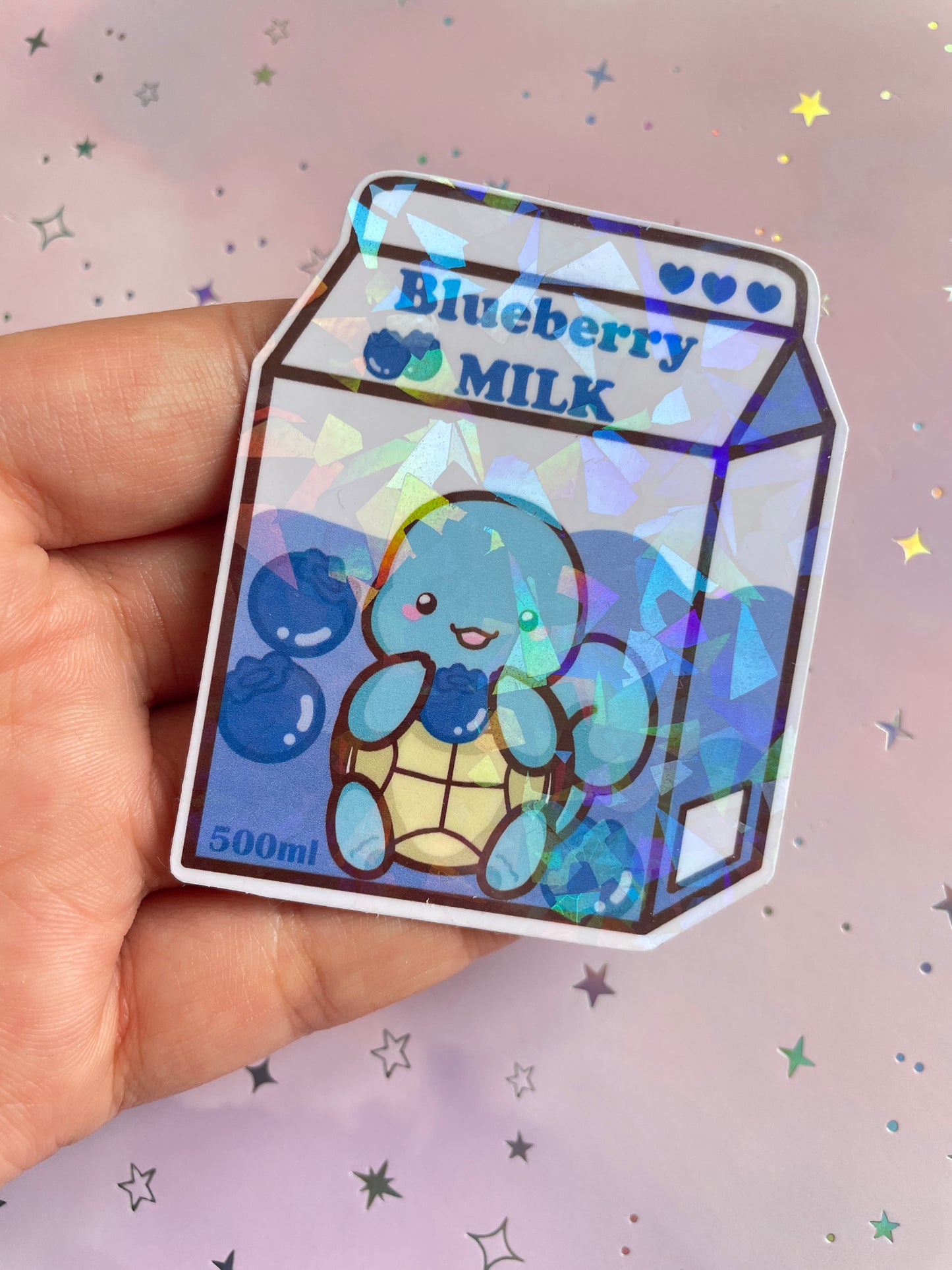 Turtle Monster Blueberry Milk Sticker