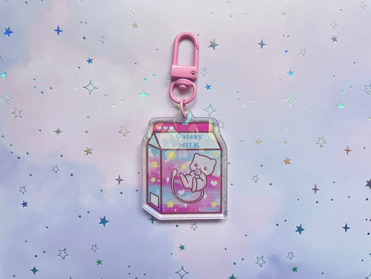 Mew Galaxy Milk Keychain | PKMN Milk Keychain Series