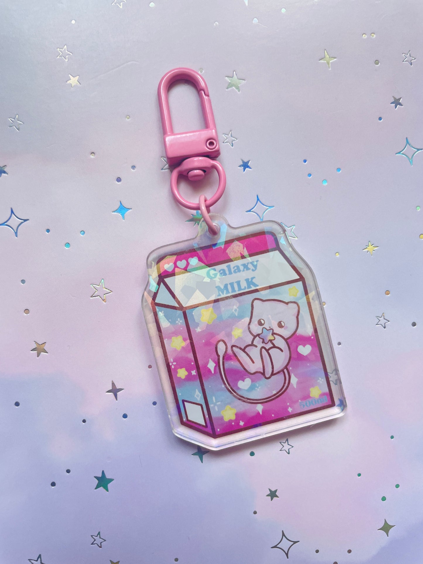 Mew Galaxy Milk Keychain | PKMN Milk Keychain Series