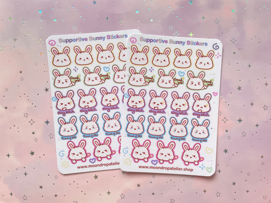 Supportive Bunny Stickersheet