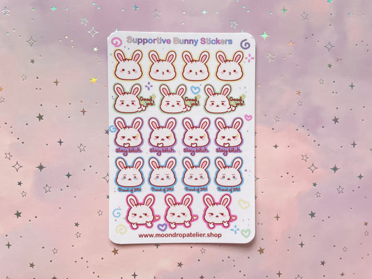 Supportive Bunny Stickersheet