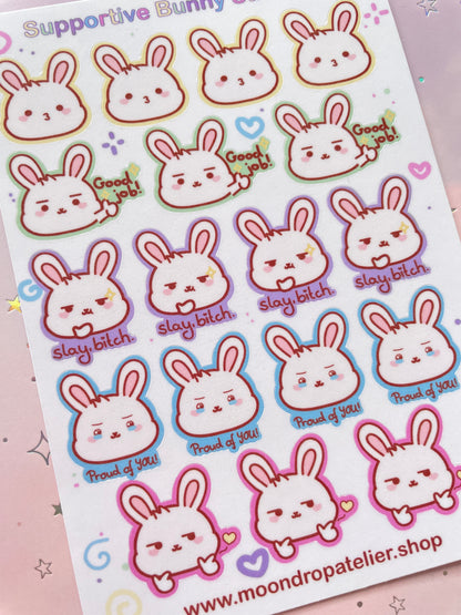 Supportive Bunny Stickersheet