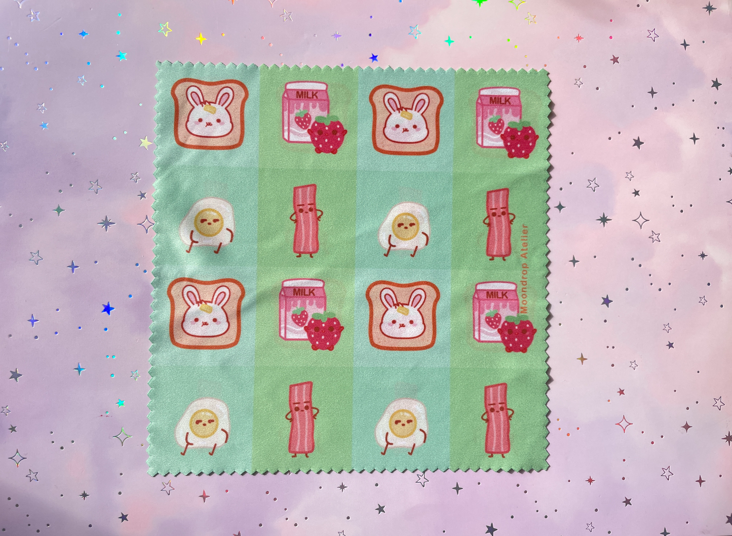 Breakfast Bunny Microfiber Cloth | Double sided