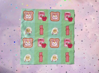 Breakfast Bunny Microfiber Cloth | Double sided