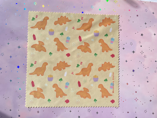 Dino Nugget with Sauces Microfiber Cloth | Double sided