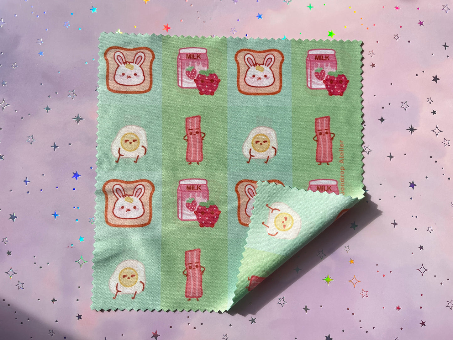 Breakfast Bunny Microfiber Cloth | Double sided