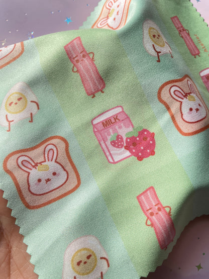 Breakfast Bunny Microfiber Cloth | Double sided