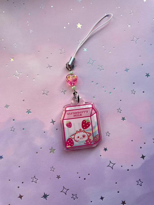 Strawberry Milk Phonecharm