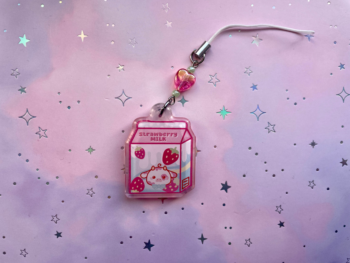 Strawberry Milk Phonecharm