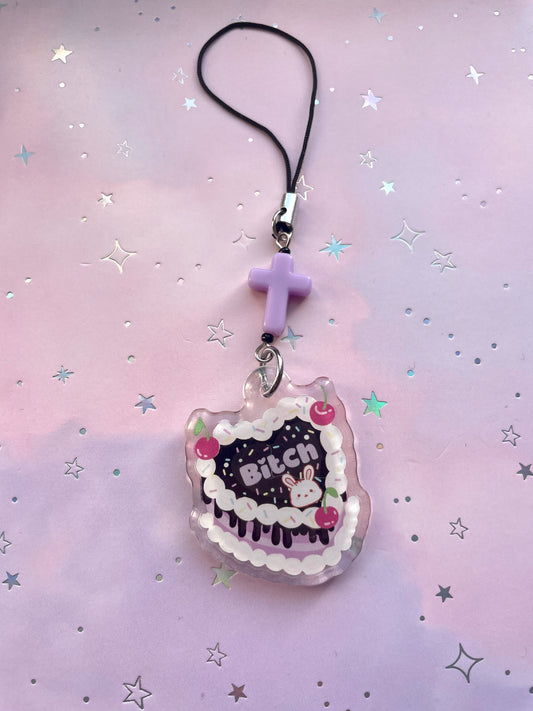 Btch Bunny Cake Phonecharm
