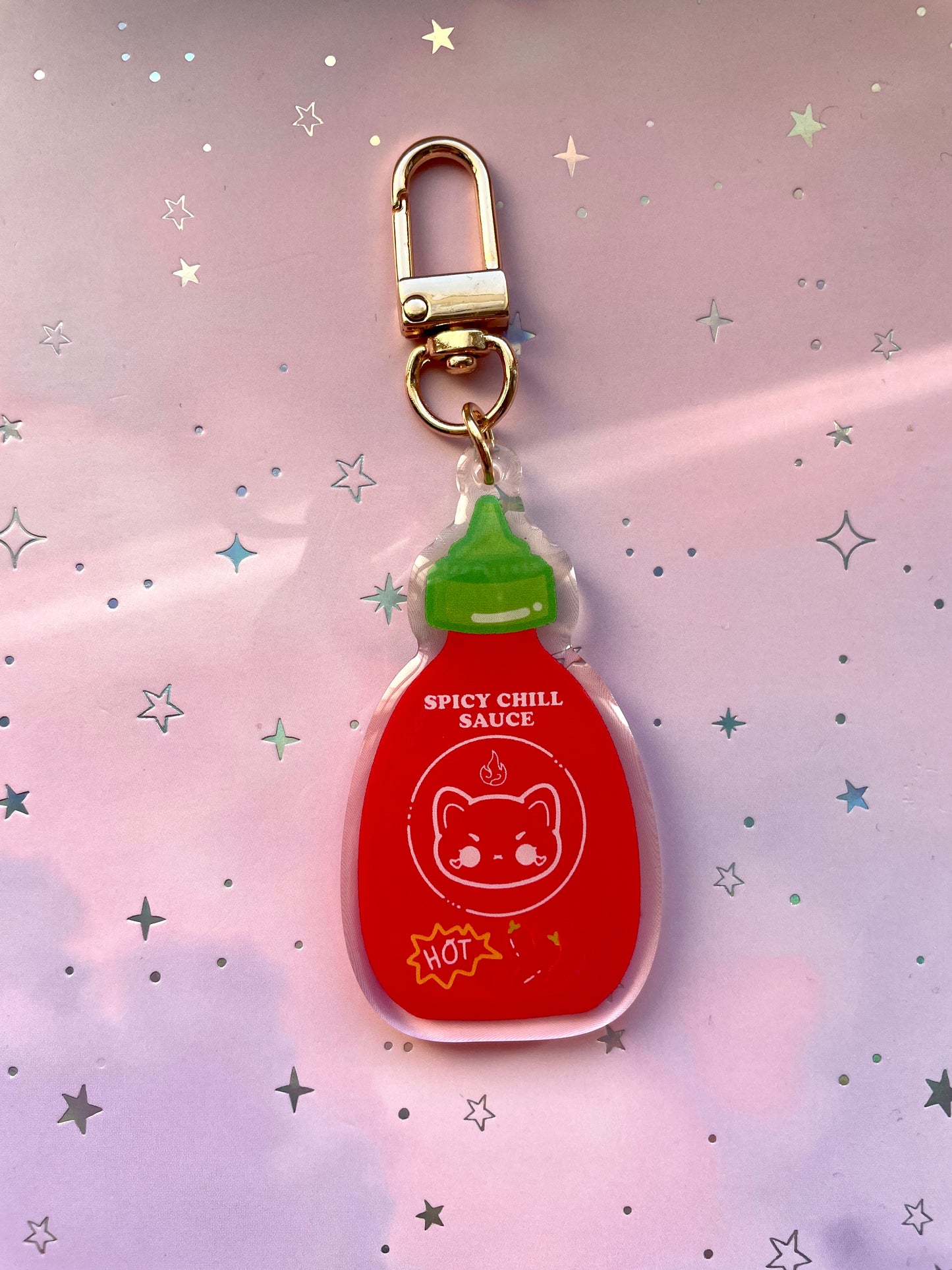 Sriracha Spicy Sauce Keychain