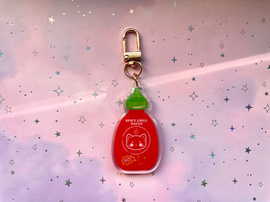 Sriracha Spicy Sauce Keychain