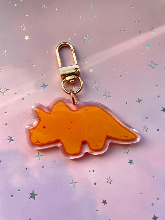 Dino Nugget Keychain | Triceratops