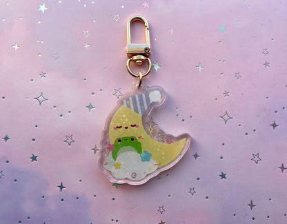 Moon Frog Keychain