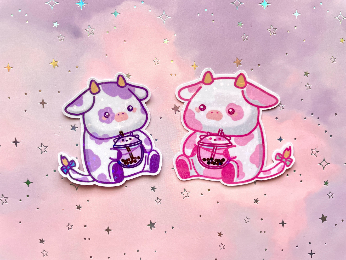 Bubble Tea Cow Stickers
