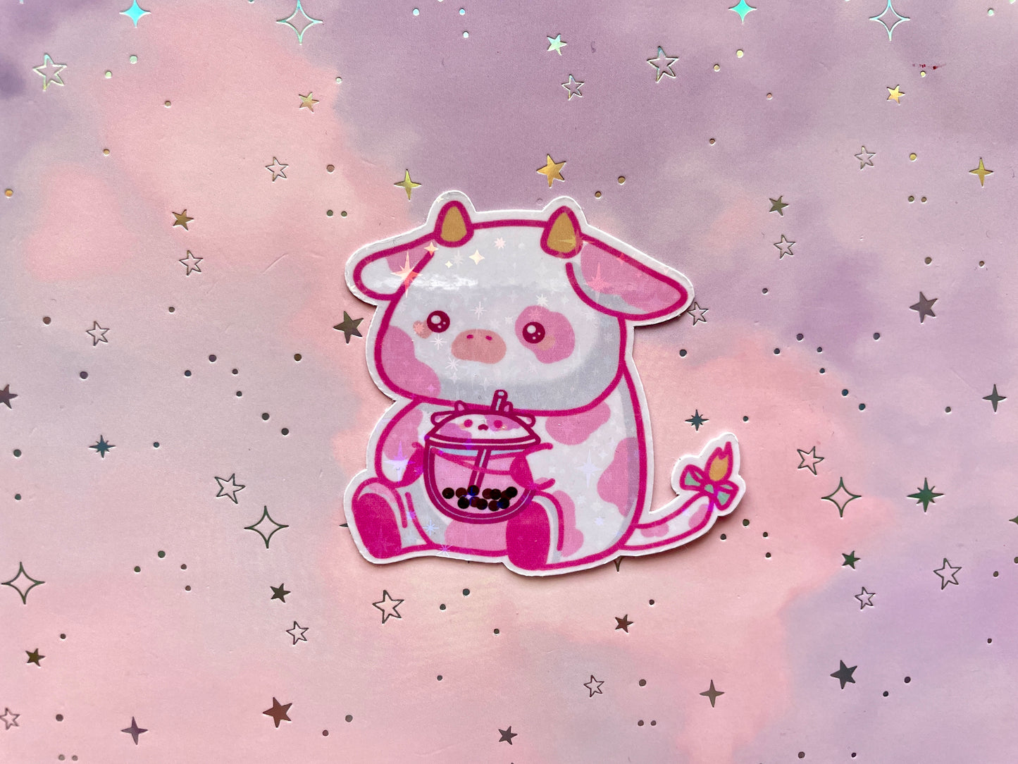 Bubble Tea Cow Stickers