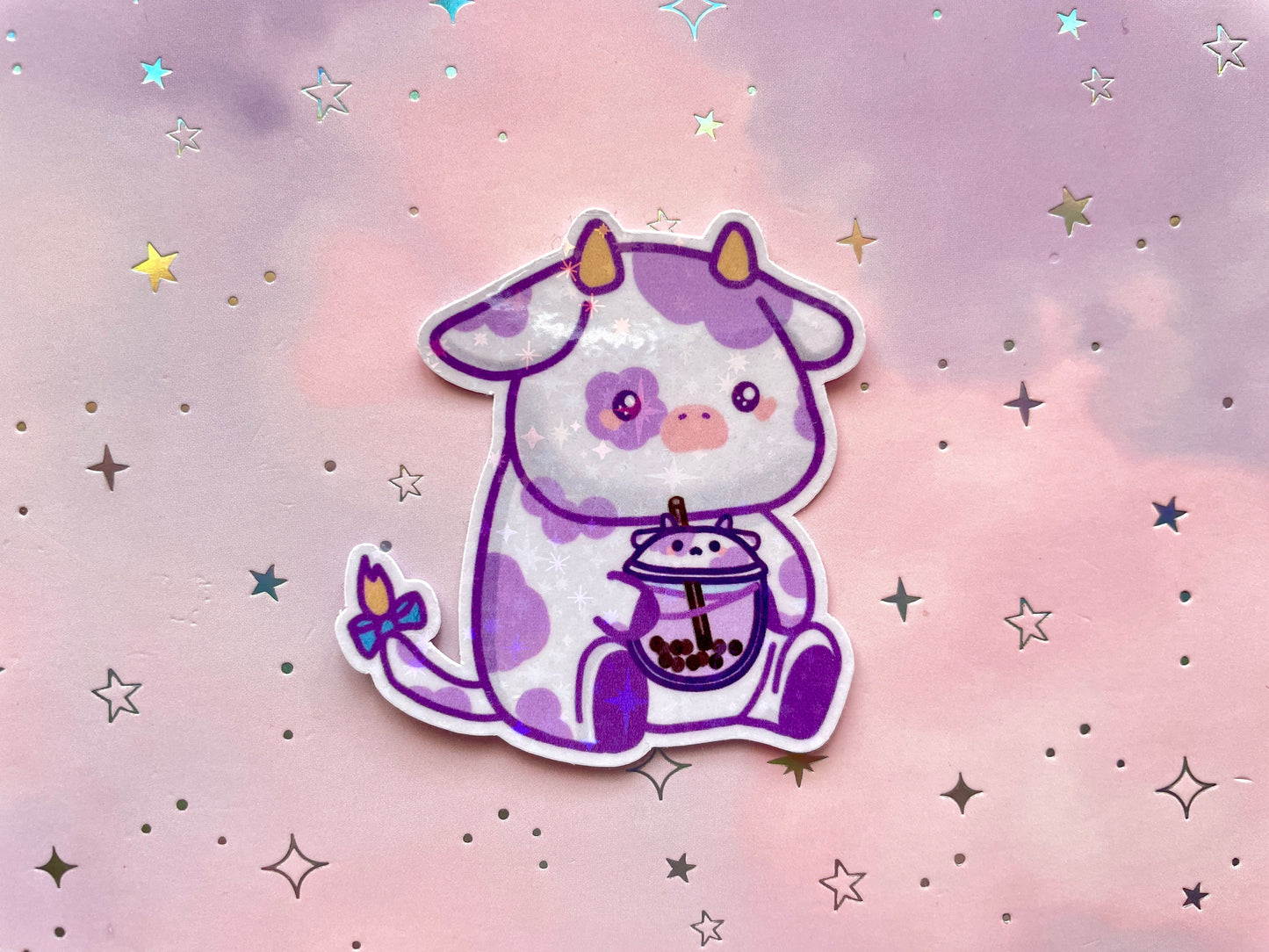 Bubble Tea Cow Stickers