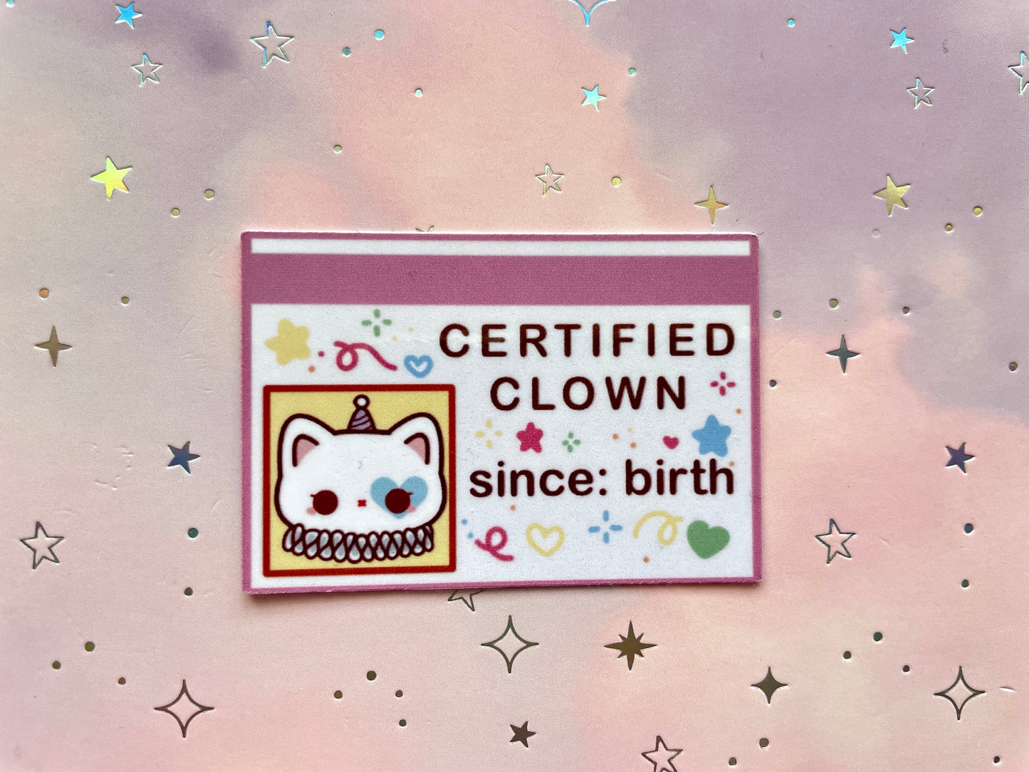 Certified Clown License Sticker