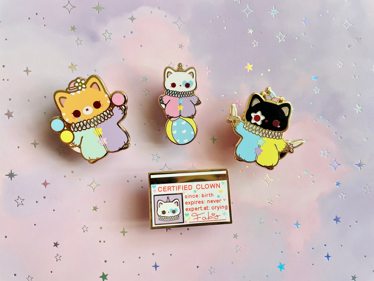 Cat Clown Pin | Hard Enamel Pin