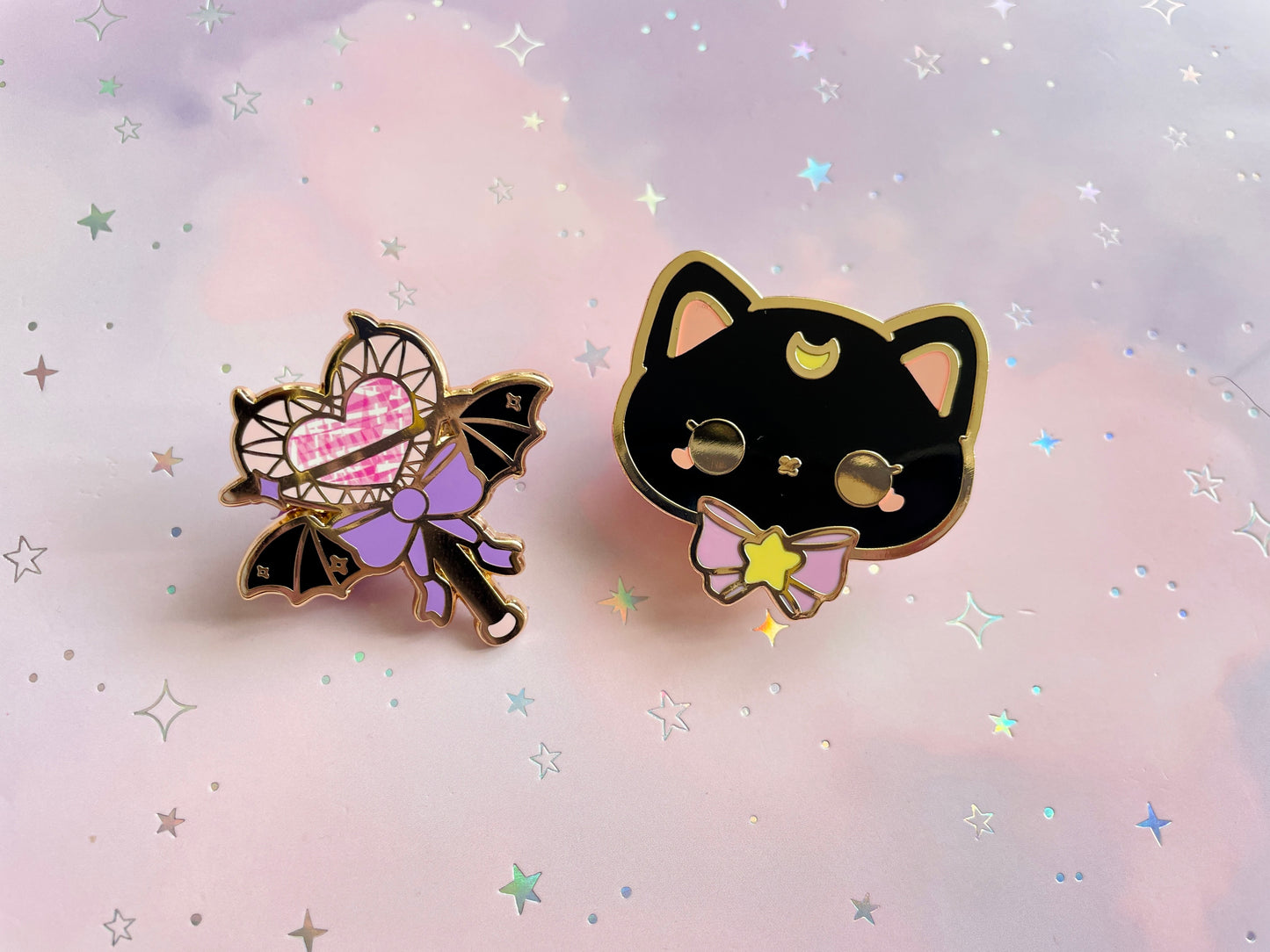 Magical Demonic Cat Set | Hard Enamel Pin