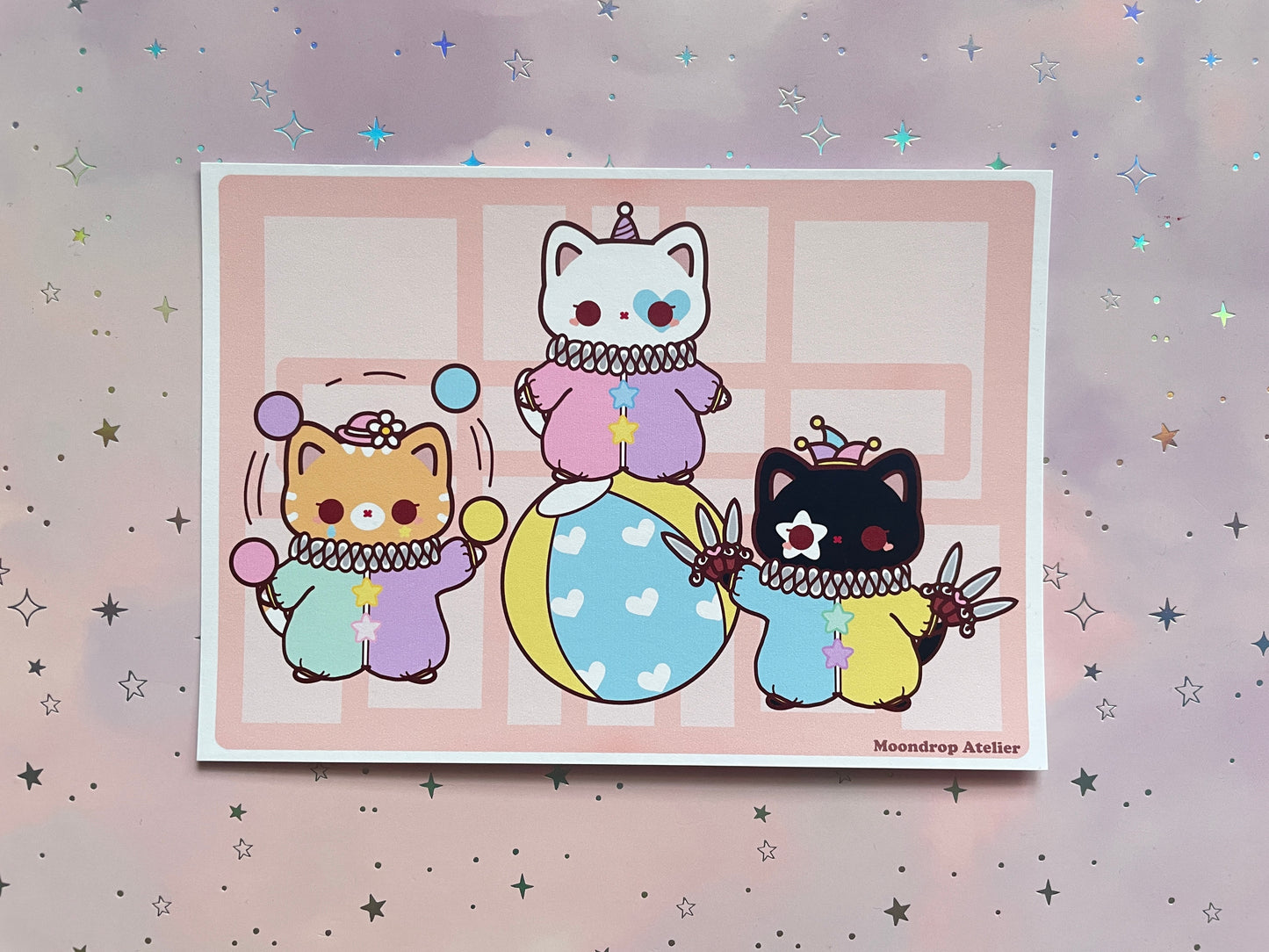Cat Clown Print | DIN A6
