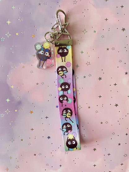 Soot Sprite Lanyard with Keychain | Susuwatari Charm
