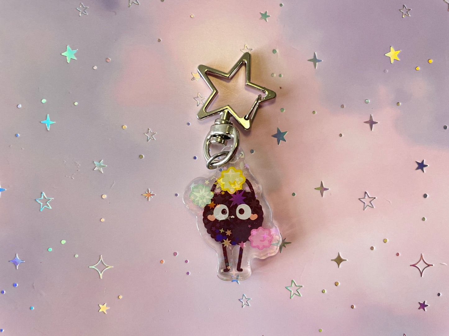 Soot Sprite Lanyard with Keychain | Susuwatari Charm