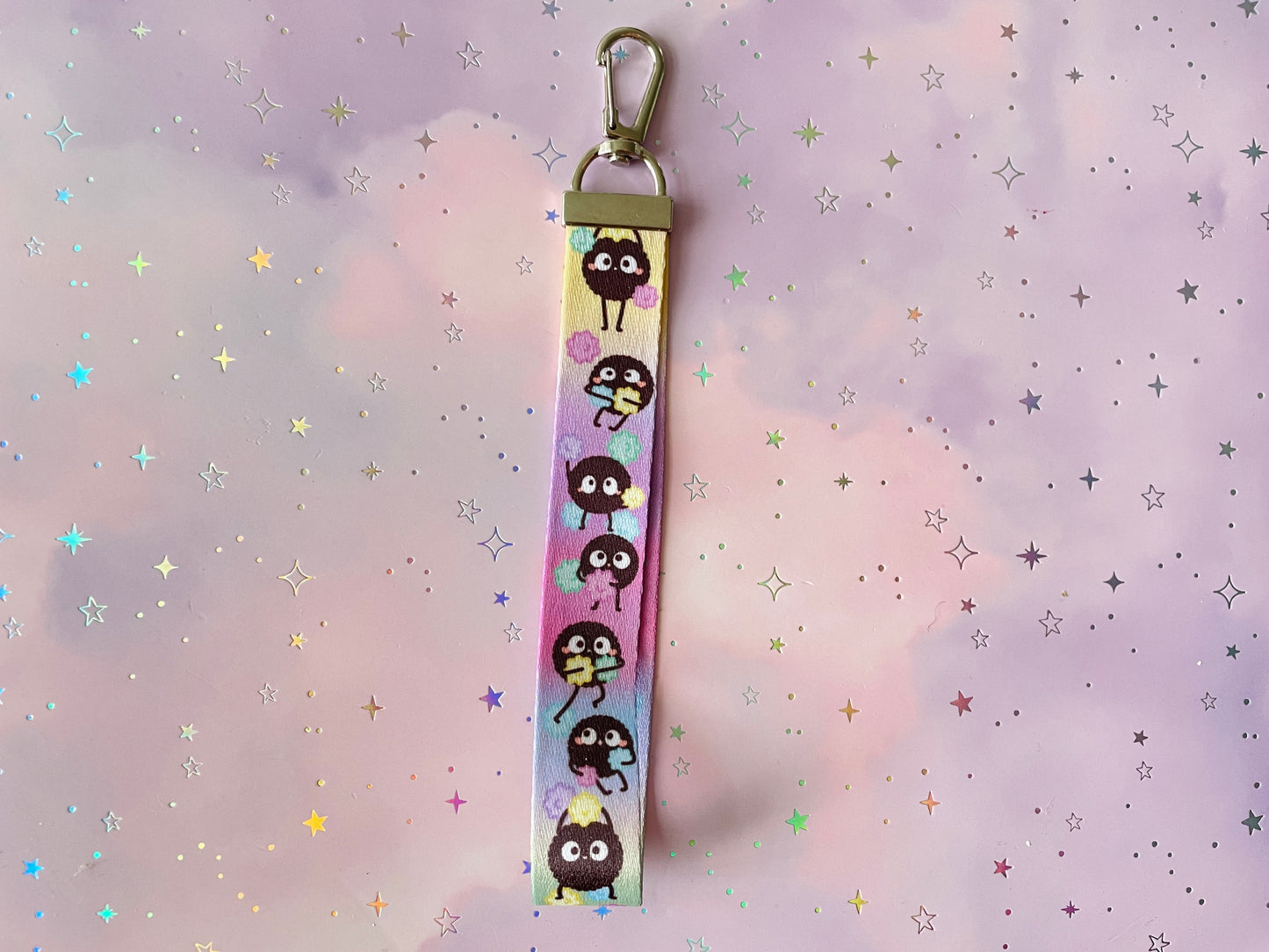 Soot Sprite Lanyard with Keychain | Susuwatari Charm
