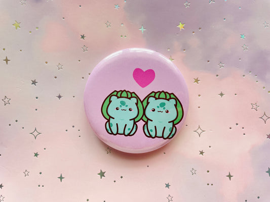 Bulbasaur Button | Couple BFF Badge