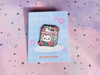Sakura Milk Bunny Pin | Hard Enamel Pin
