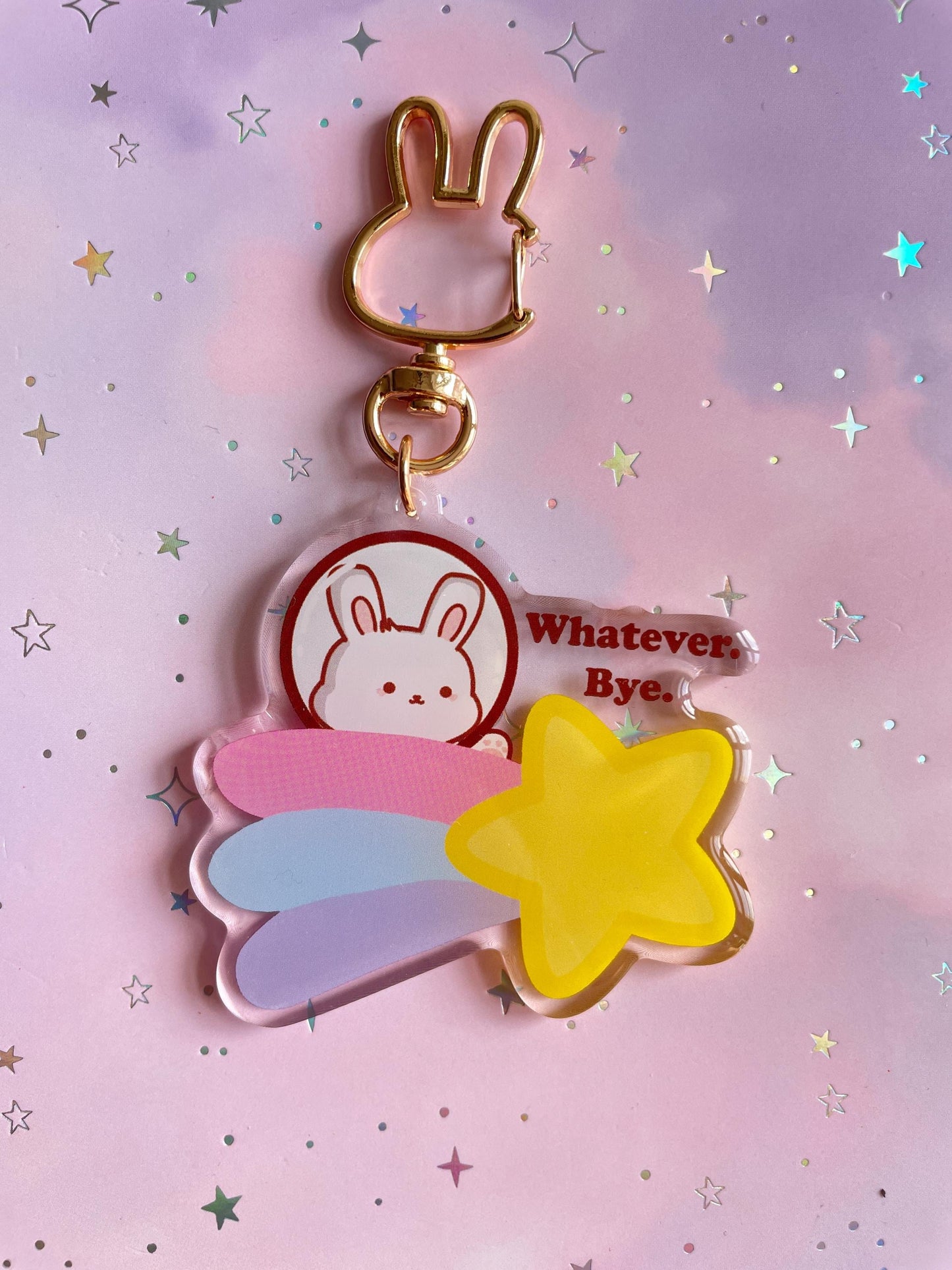 Bunny Astronaut Shooting Star Keychain