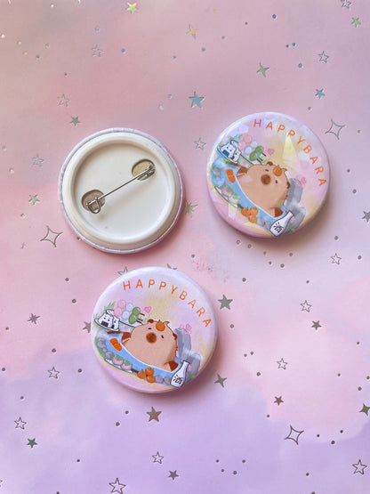 Capybara Button | Happybara Badge