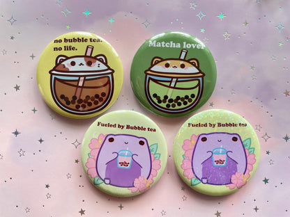 Bubble Tea Badge | Froggy Button
