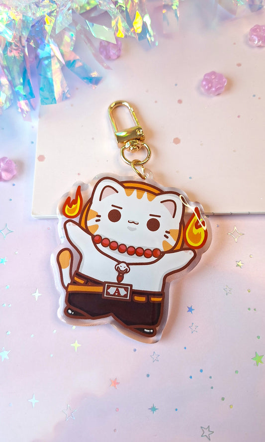 Ace One Piece Cat Pirate Keychain