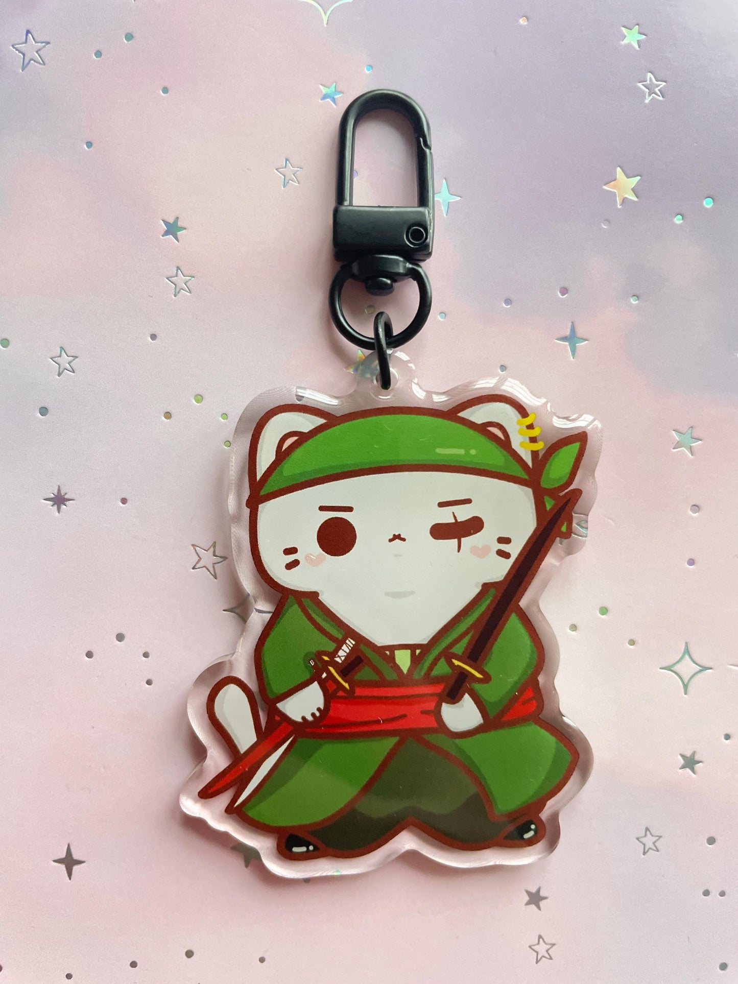 Samurai Cat Keychain | Pirate King Series
