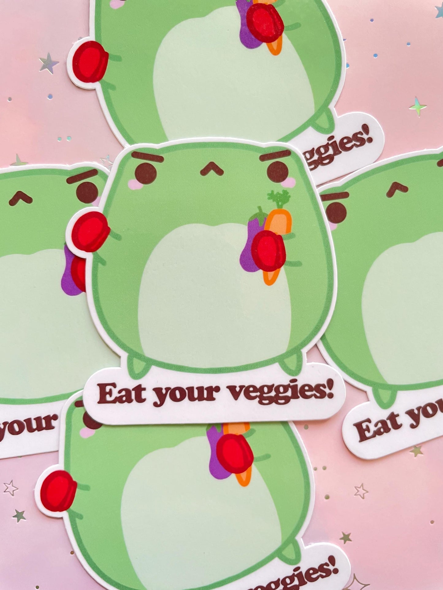 Vegetarian Frog Sticker | Eat Your Veggie Sticker