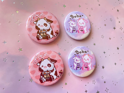 Bubble Tea Cow Button