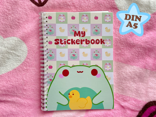 Silly Frog Duo Sticker Album | Reusable Stickerbook | DIN A5