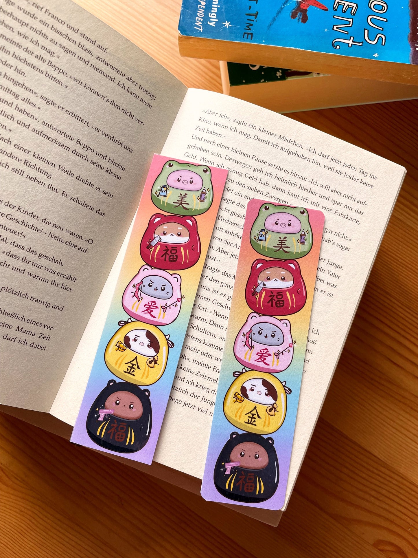 Daruma Shiba Inu Bookmark | double sided