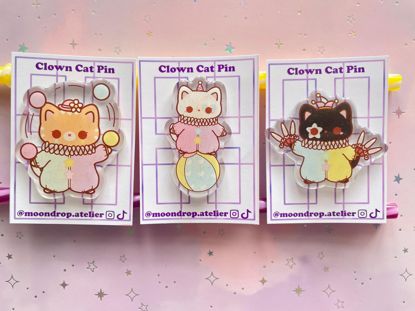 Cat Clown Pin