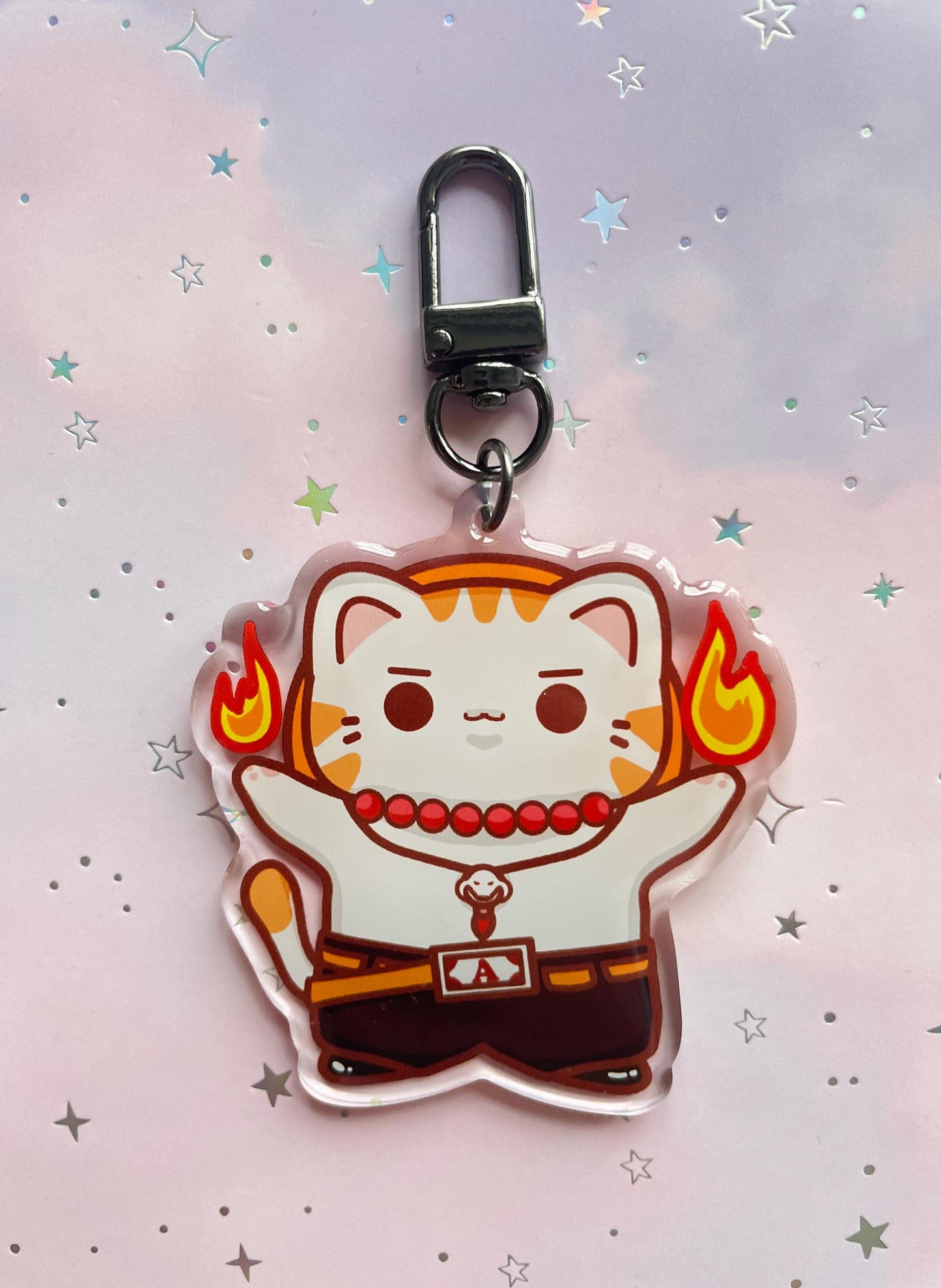 Fire Cat Pirate Keychain |Pirate King Series