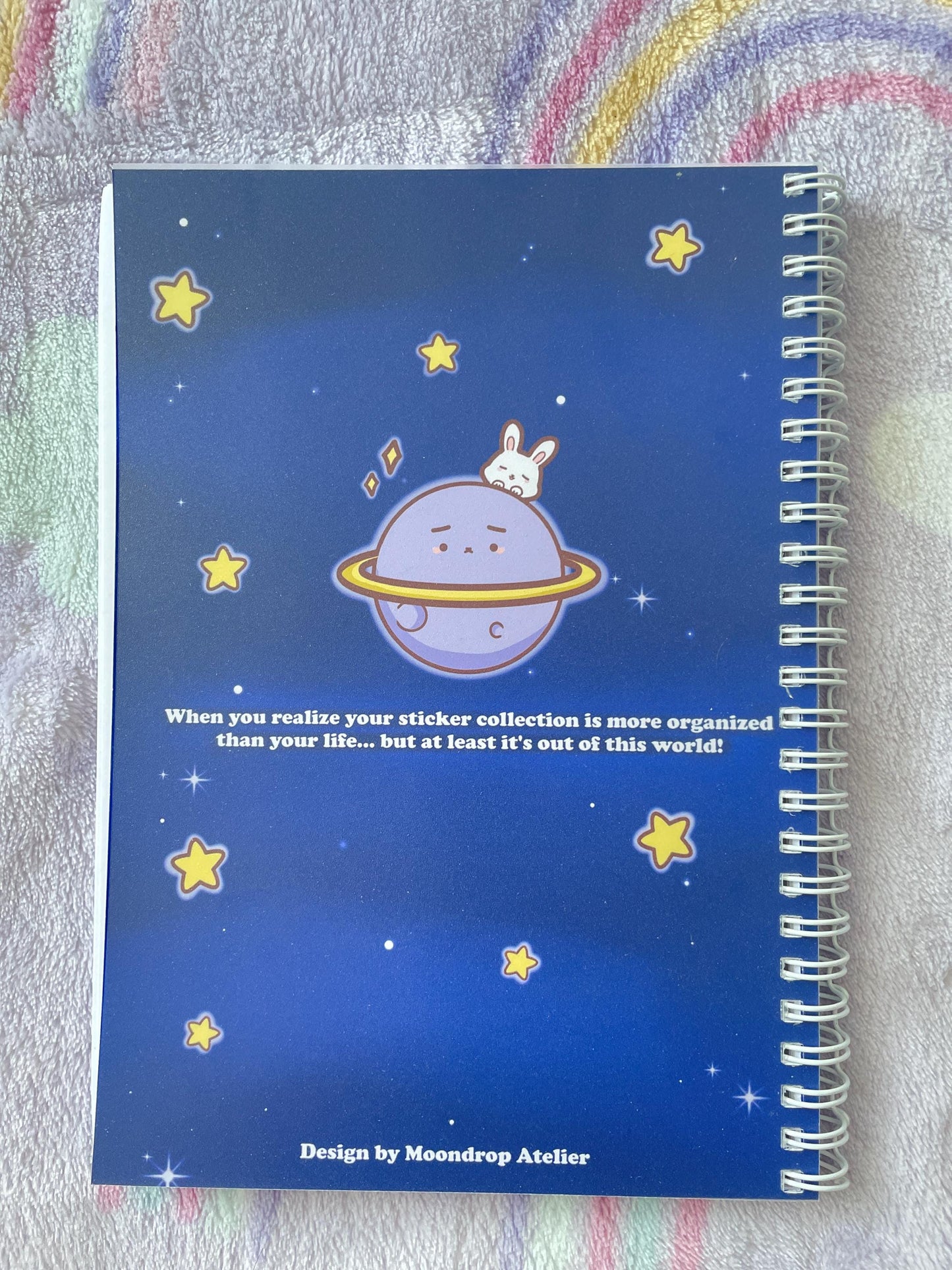 Bunny Astronaut Planet Sticker Album | Reusable Stickerbook | DIN A5