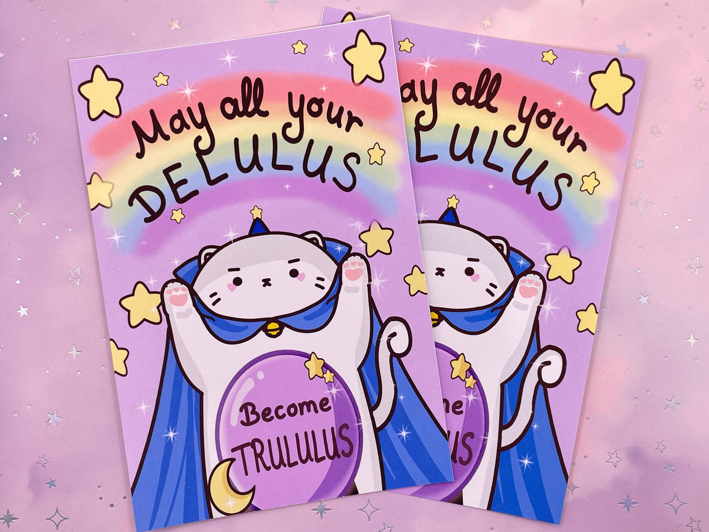 Delulu Magician Cat Artprint | DIN A6