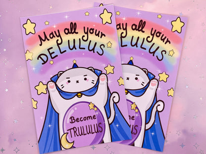 Delulu Magician Cat Artprint | DIN A6